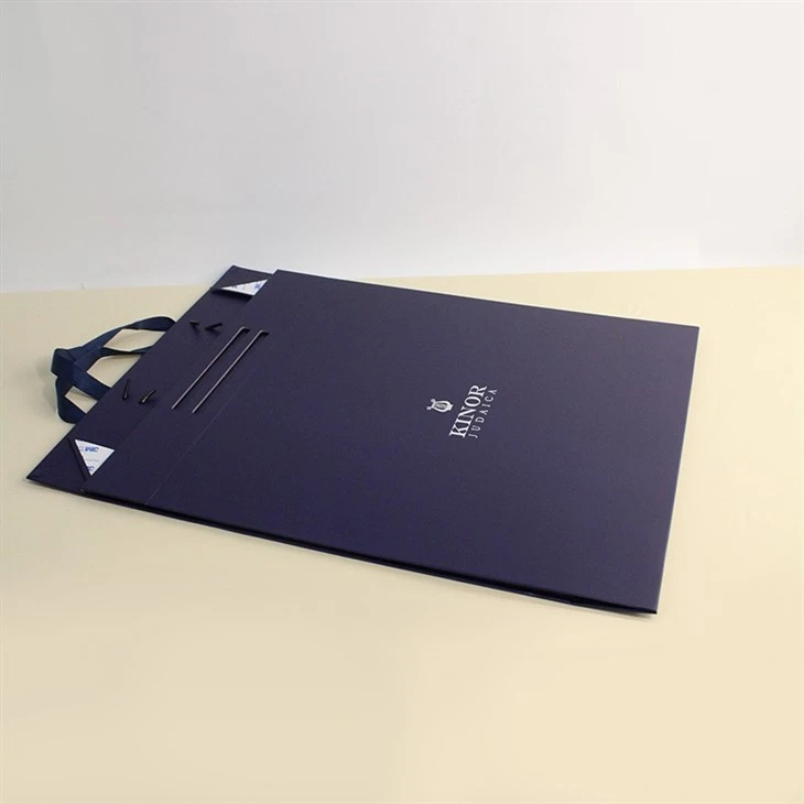 Folding Gift Box With Ribbon Handle