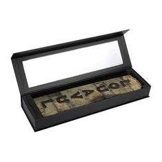 Fekete összecsukható doboz PVC ablakkal